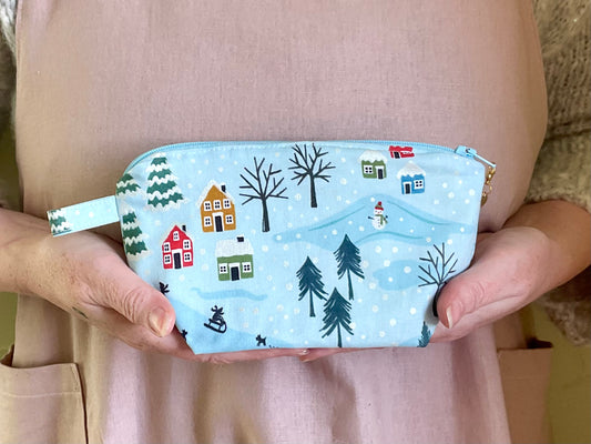 Winter Village notions pouch