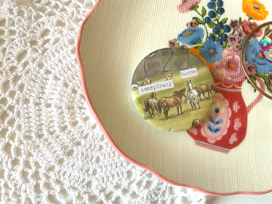 Conspiracy Horse badge large