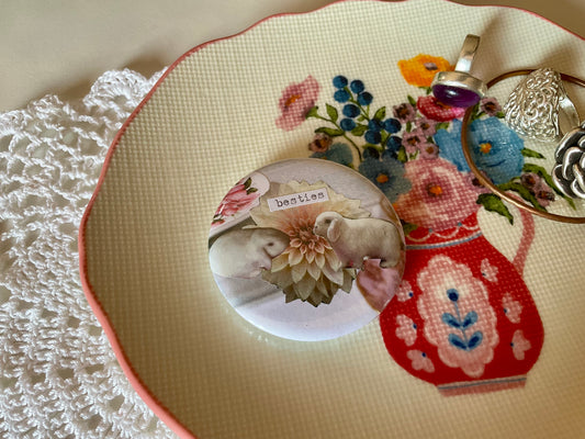 Bunny Besties badge large