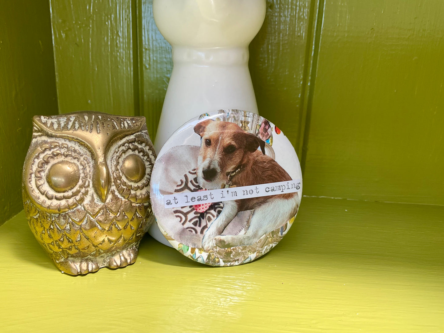 Down with Camping Large Badge