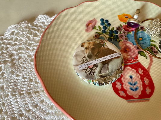 Down with Camping Large Badge