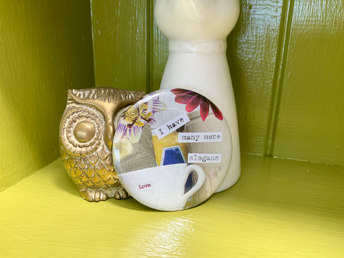 Slogans and Teacups badge large